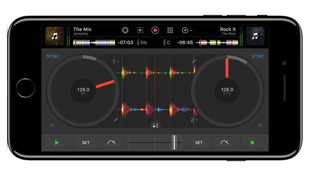 Djay Pro iphone. Создание музыки на айфоне. Программа для создания музыки на айфон. Музыкальная программа на телефоне.